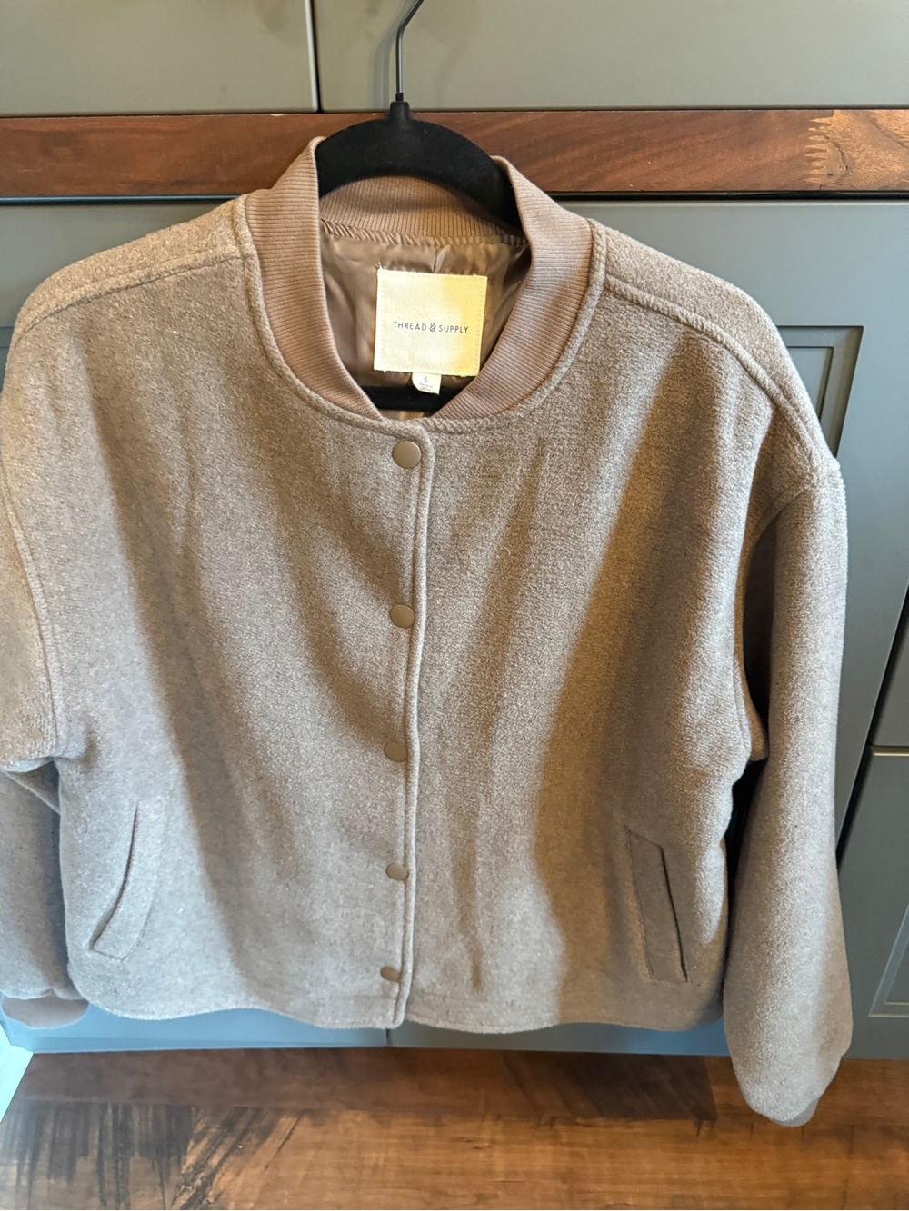 Thread & Supply Women's Walnut Taupe Sadie Bomber Jacket